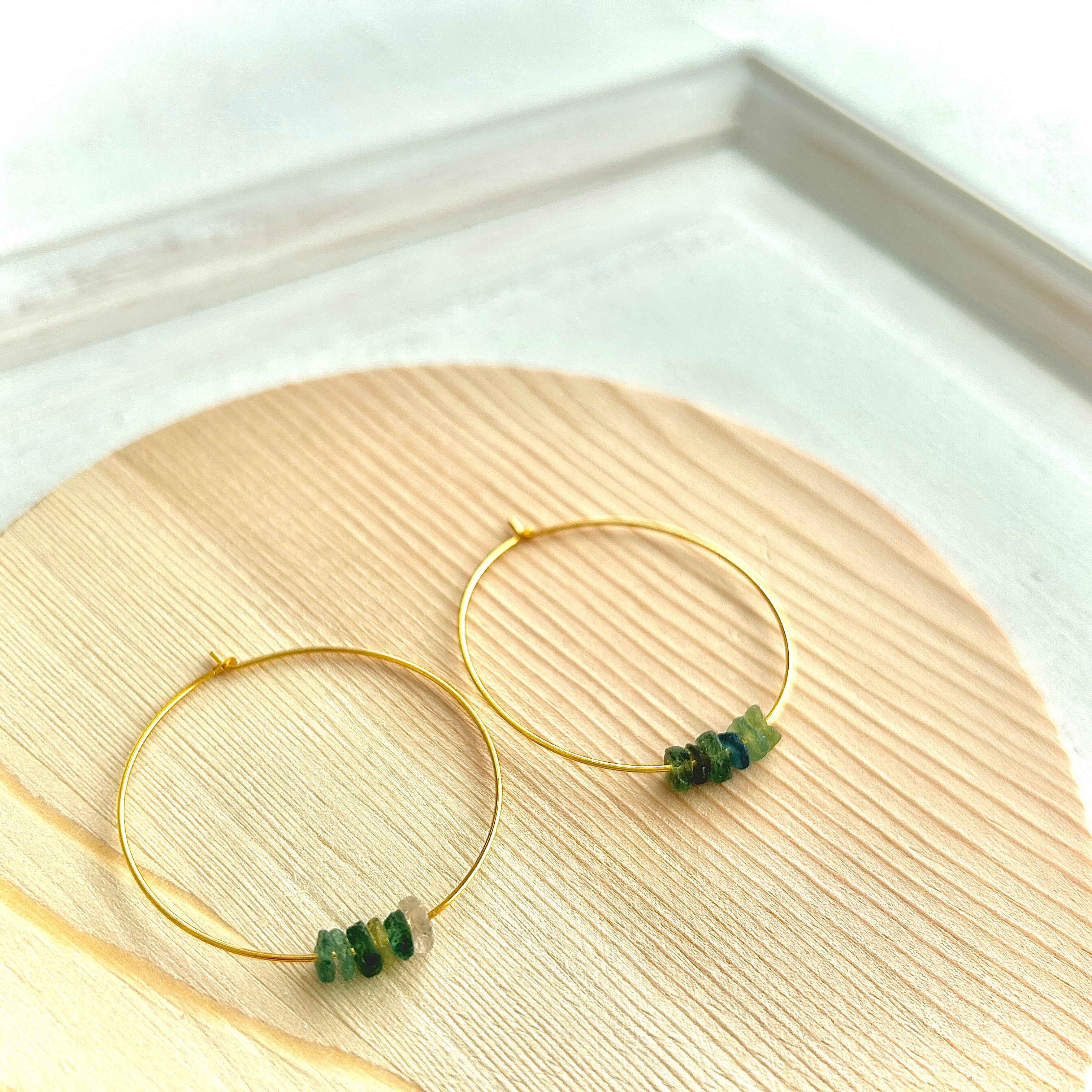Ancient Roman Glass Bead Earrings