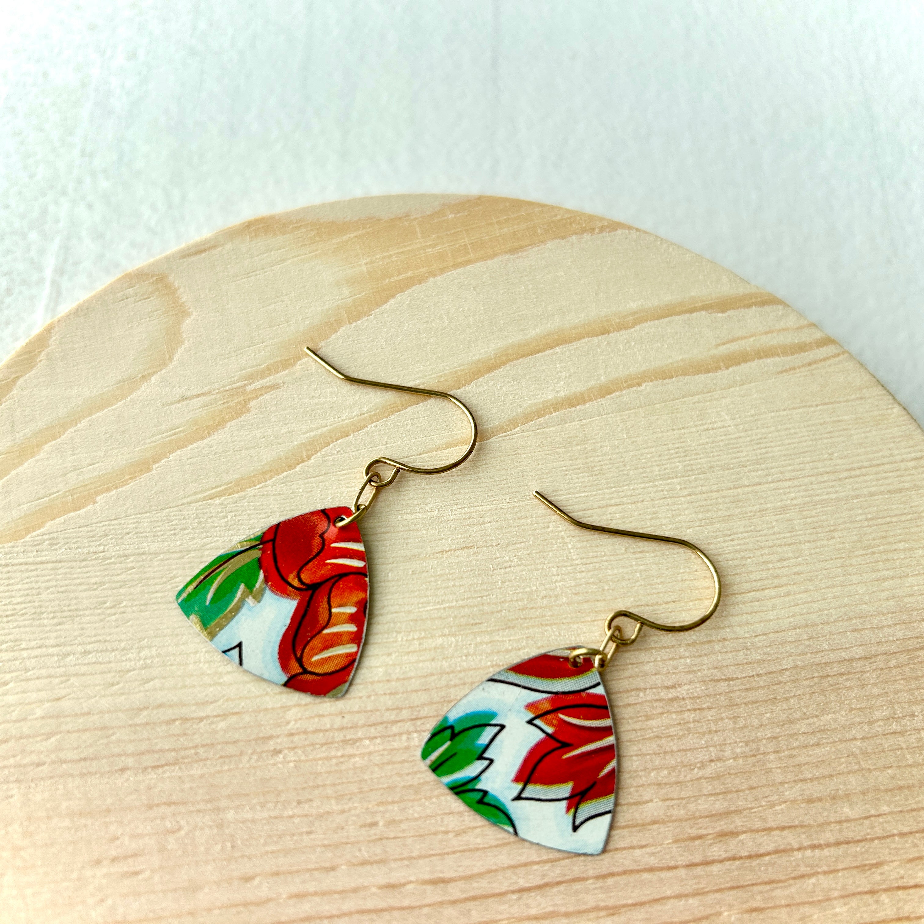 Vintage English Metal Earrings