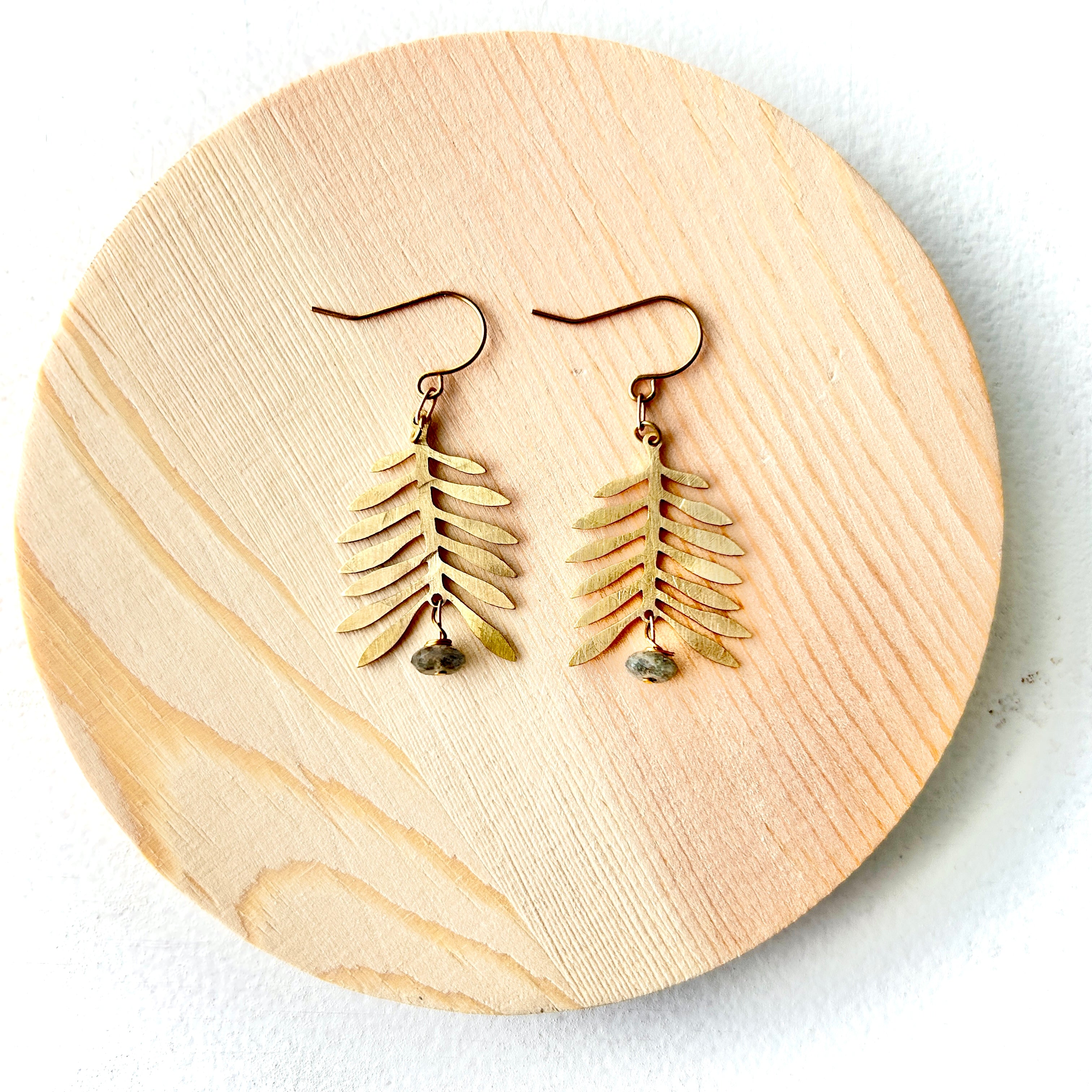 Fern + Labradorite Earrings